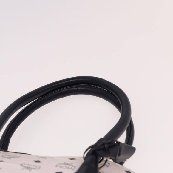 MCM Vicetos Logogram Hand Bag PVC 2way White - Picture 12 of 15